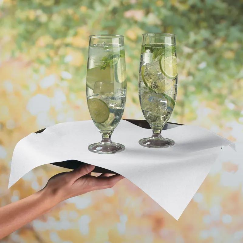 Linen-Like® Dinner Napkins 14.5X14.5 IN White Airlaid Paper Flat Pack 1000/Case