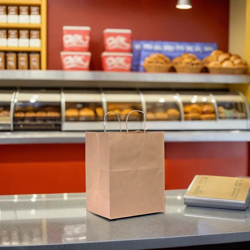 Victoria Bay Shopper Bag 12X9X15.75 IN Paper #81 Kraft Gusset 200/Case