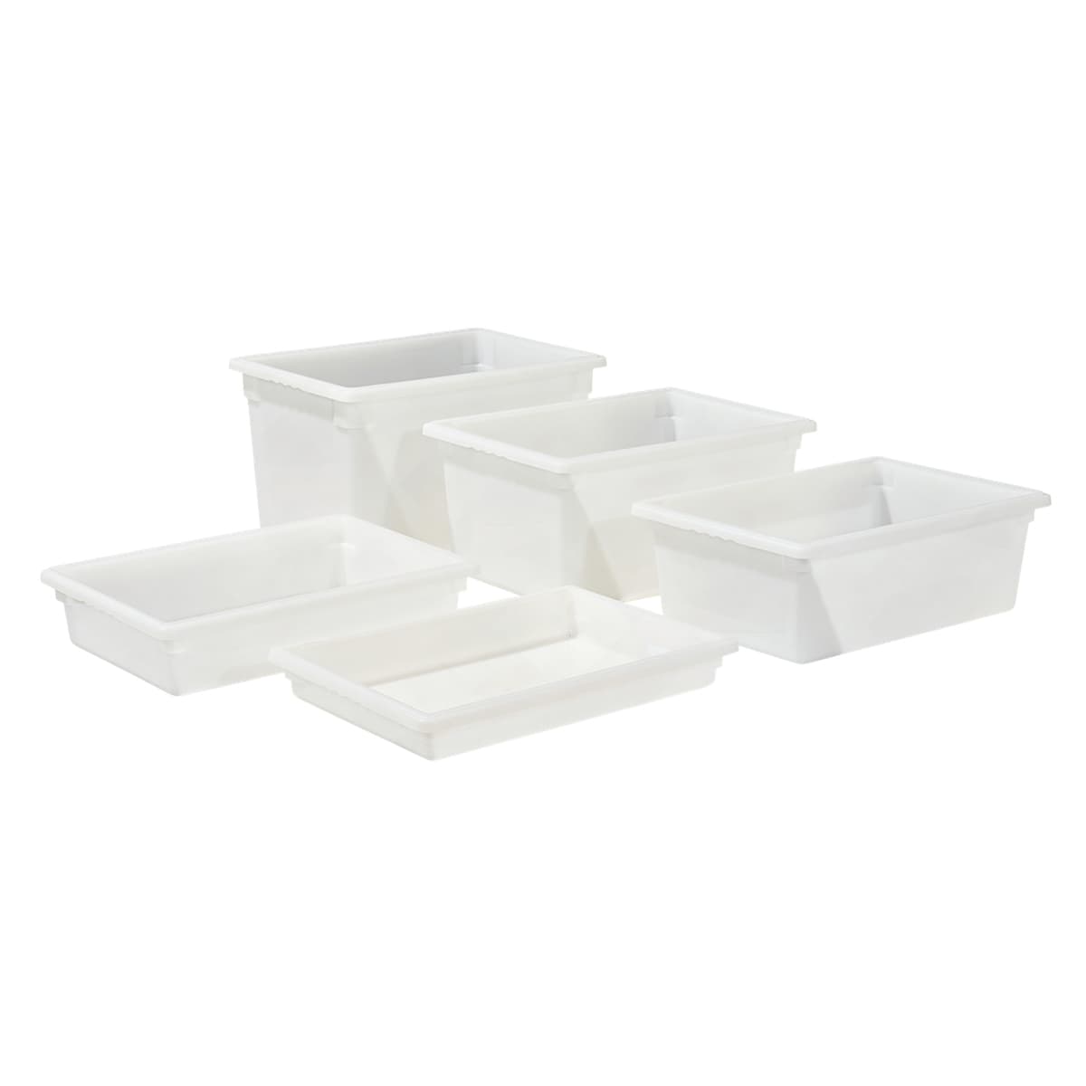 Food Storage Box Full Size 18X26X12 IN White PP Heavy Duty Freezer Safe 1/Each