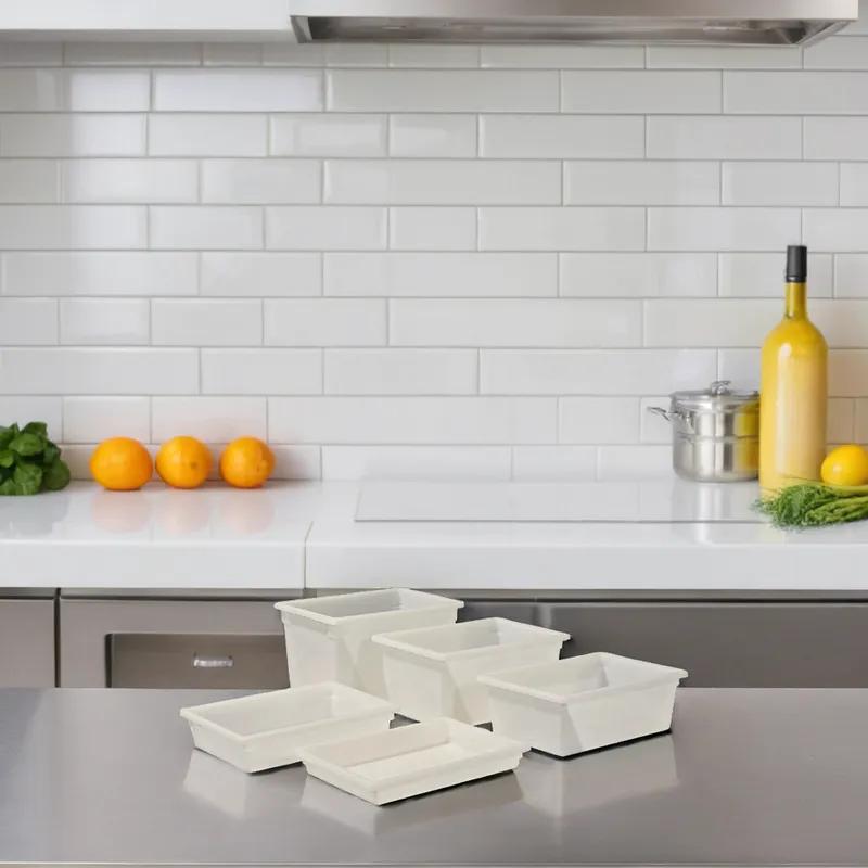 Food Storage Box Full Size 18X26X15 IN White PP Freezer Safe 1/Each