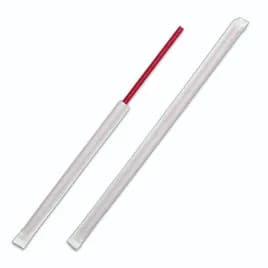 Stirrer 8 IN PP Red Paper Wrapped 3000/Case