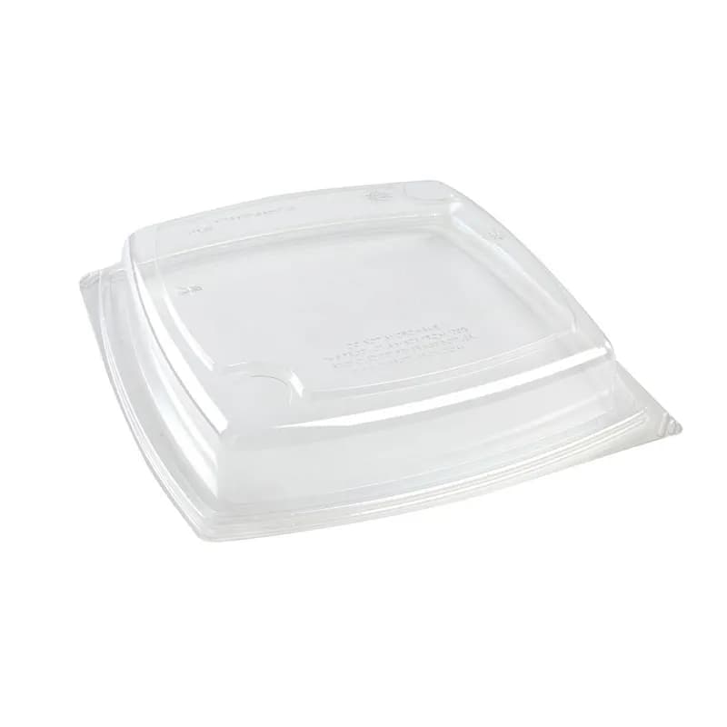 The BOTTLEBOX ® Lid 9X9X1.6 IN RPET Clear Square For 40 OZ Container Base 400/Case