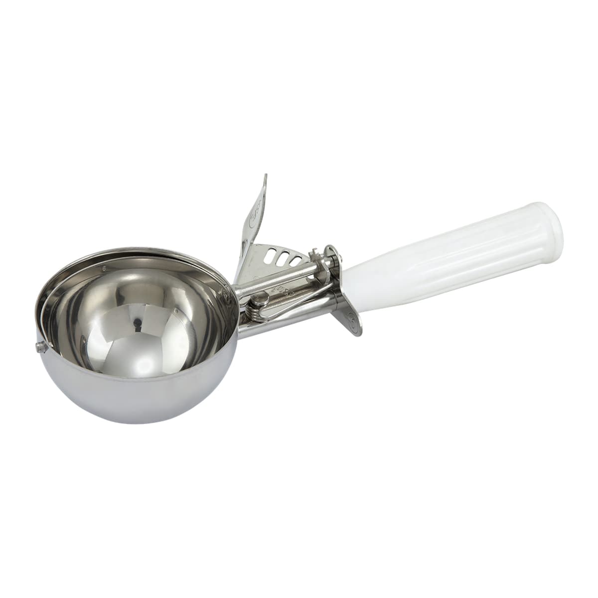 Ice Cream Disher Size 6 4.66 OZ 18/8 Stainless Steel White 1/Each