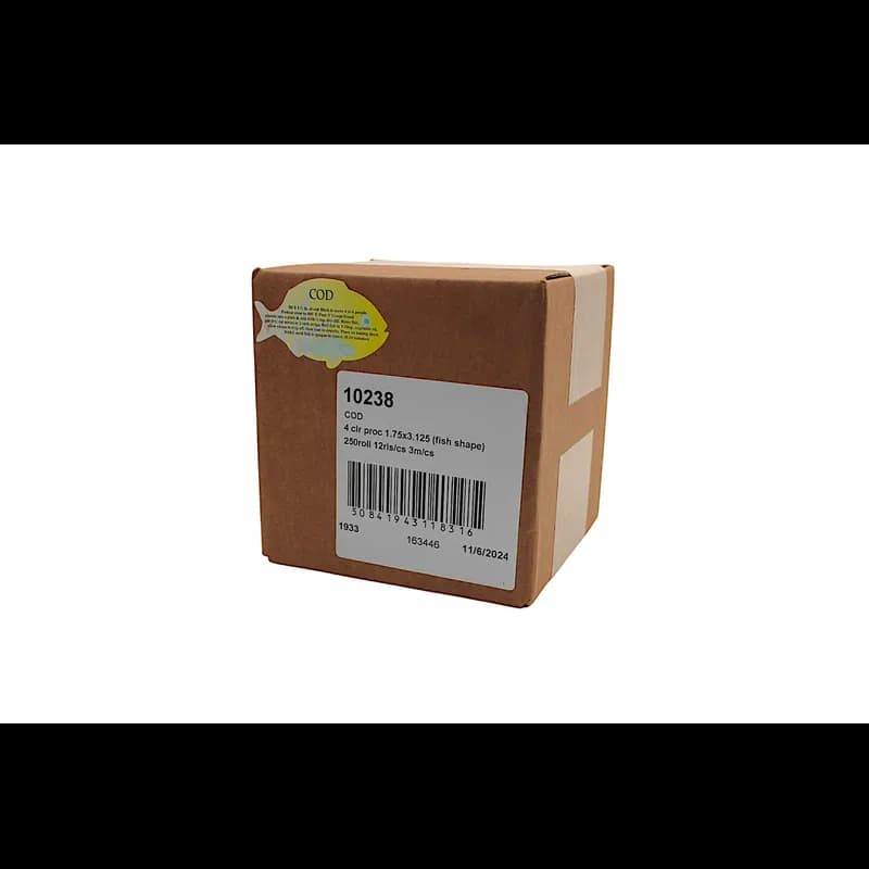 COD Meat Fish Recipe Label 1.75X3.125 IN Fish 4 Color Process 250 Count/Roll 12 Rolls/Case 3000 Count/Case