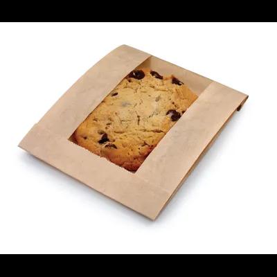 Bagcraft® EcoCraft® Take-Out Bag 5X1.5X7 IN Wax Coated Paper Kraft With Window 500/Case