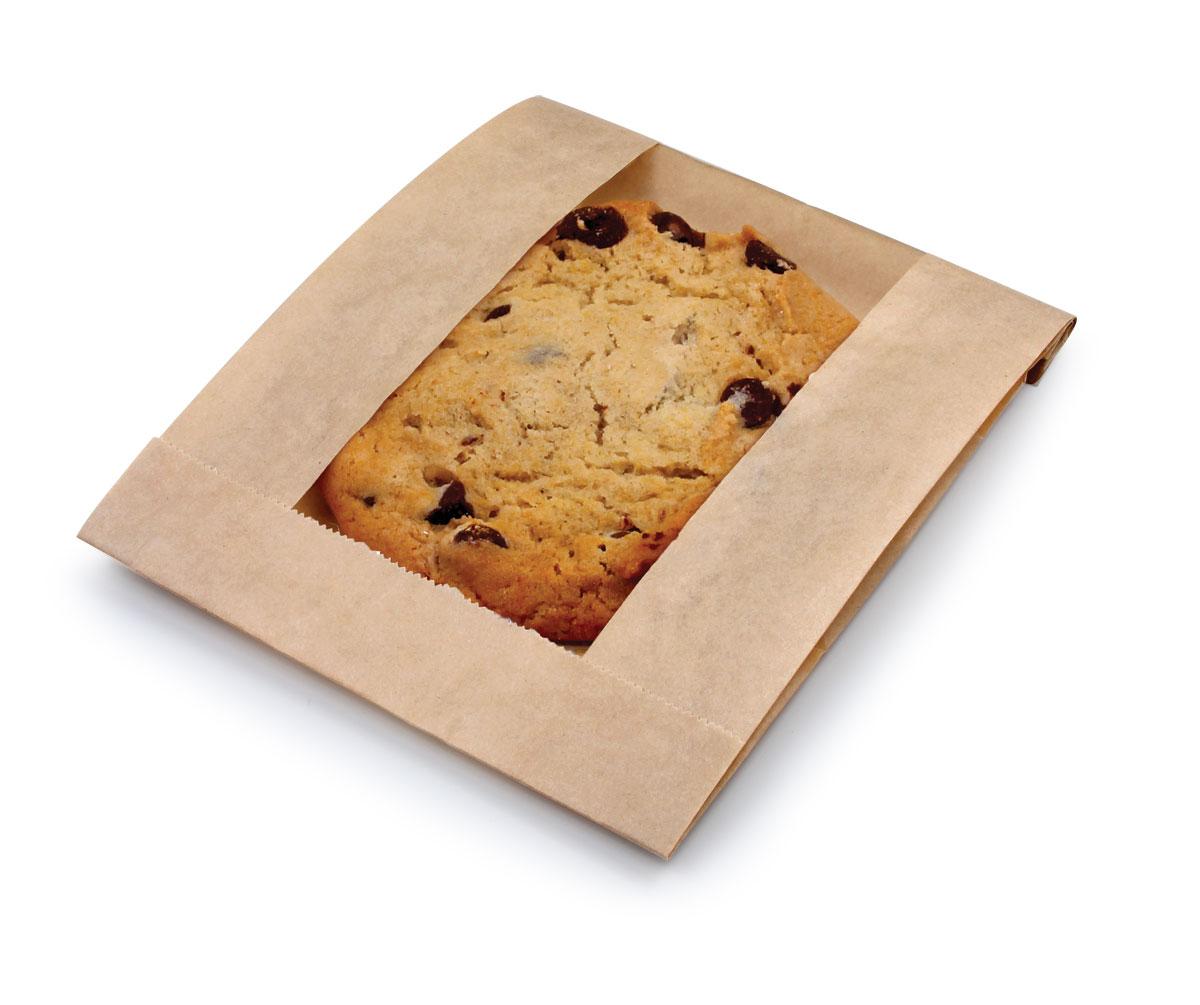 Bagcraft® EcoCraft® Take-Out Bag 5X1.5X7 IN Wax Coated Paper Kraft With Window 500/Case