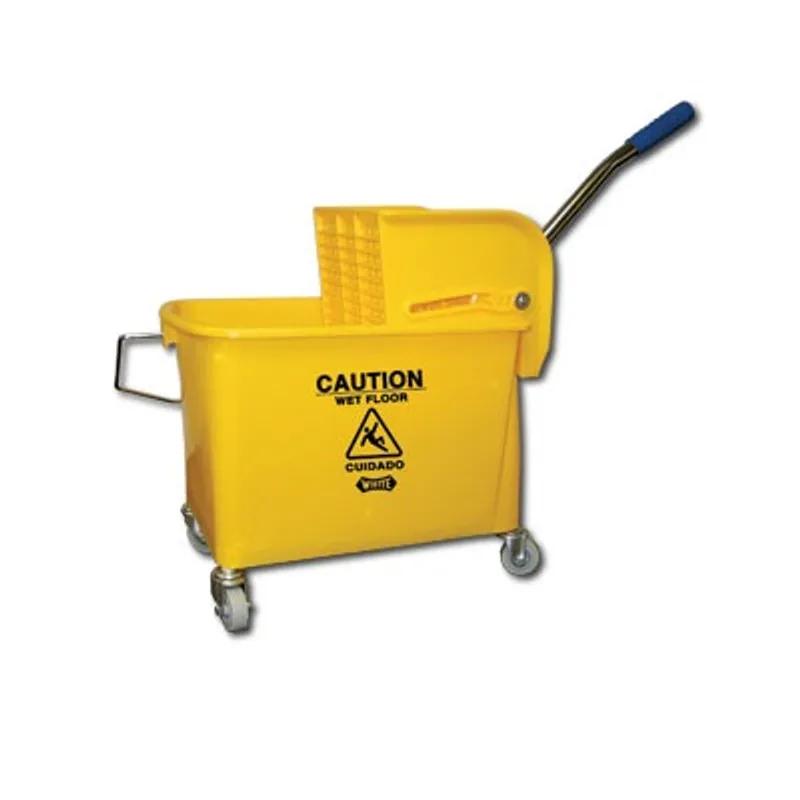 Mop Bucket & Wringer 17.5X10.5X18 IN 21 QT Plastic Yellow 1/Each