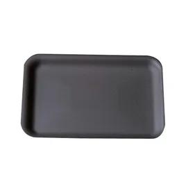 2S Meat Tray 5.75X8.25X0.63 IN Polystyrene Foam Black Rectangle 500/Case