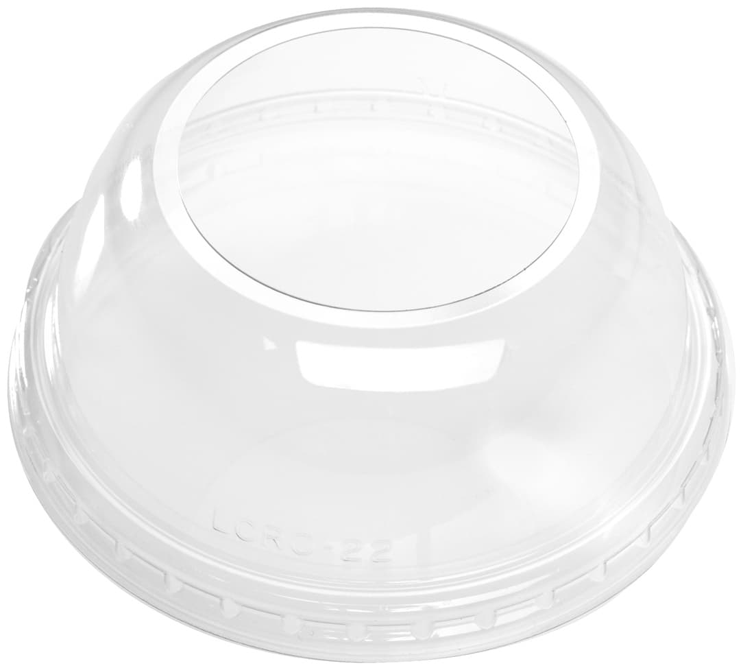 Lid Dome PET Clear For Cold Cup With Hole 1000/Case