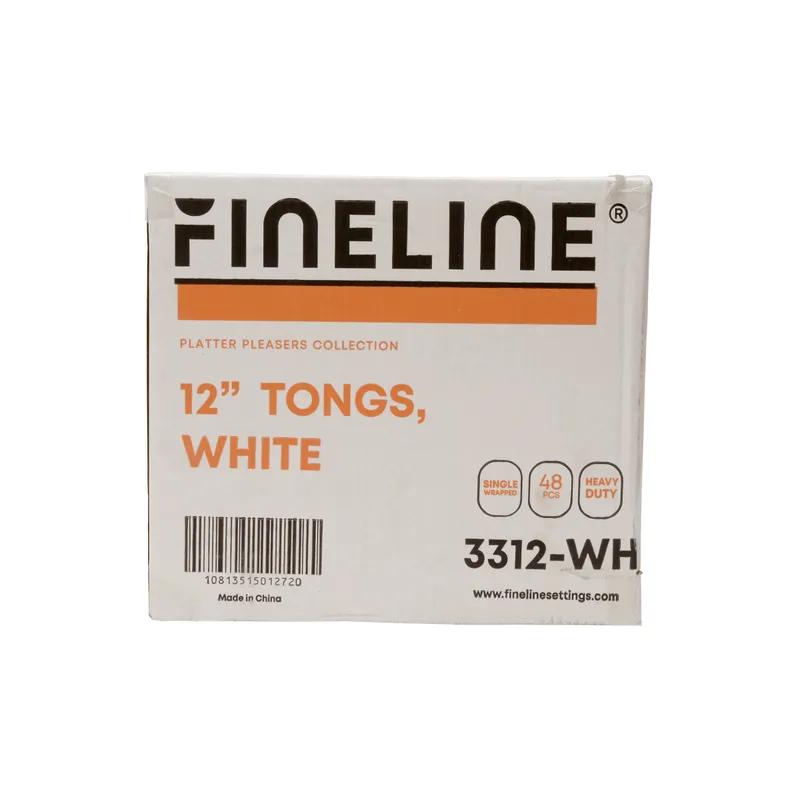 Tongs 12 IN PP White Individually Wrapped 48/Case