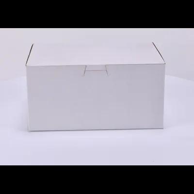 Bakery Box 8X5.5X4 IN Clay-Coated Kraft Board White Kraft Rectangle Lock Corner Tuck Top 250/Case