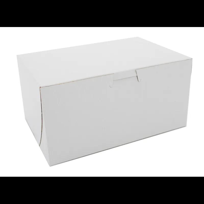 Bakery Box 8X5.5X4 IN Clay-Coated Kraft Board White Kraft Rectangle Lock Corner Tuck Top 250/Case