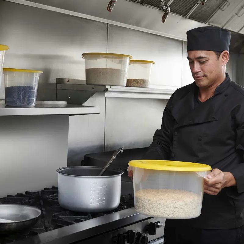 Lid Food Storage Container Yellow HDPE 1/Each