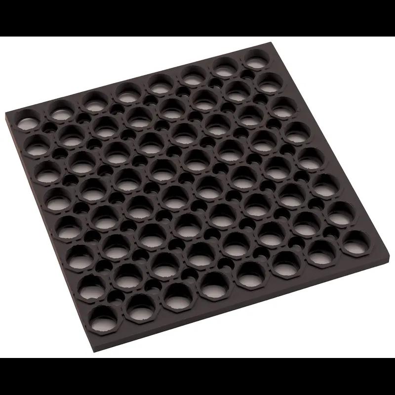 Protection Floor Mat 36X60X0.75 IN Black Rubber With Straight Edging 1/Each