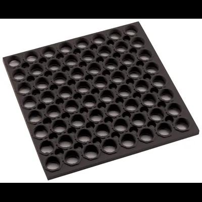 Protection Floor Mat 60X36 IN Black Rubber With Straight Edging 1/Each