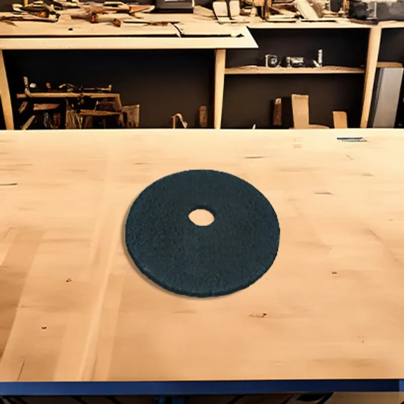 3M™ 5300 Cleaning Pad 14X1 IN Blue Non-Woven Polyester Fiber Nylon Fiber 175-600 RPM Center Hole 5/Case