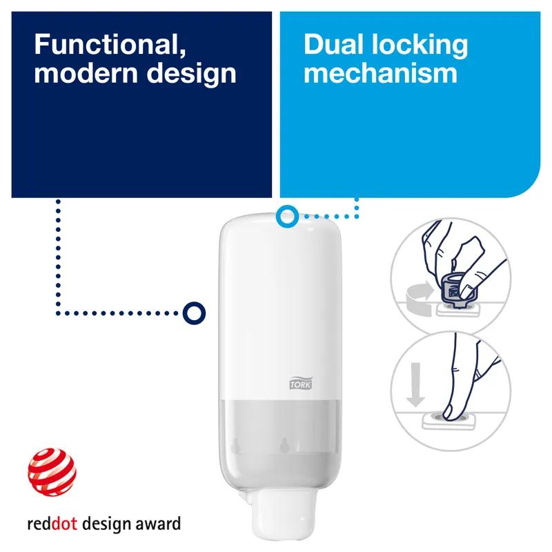 Tork S4 Soap Dispenser Foam 4.49X4.45X11.5 IN White Plastic Manual 1 Count/Pack 4 Packs/Case 4 Count/Case