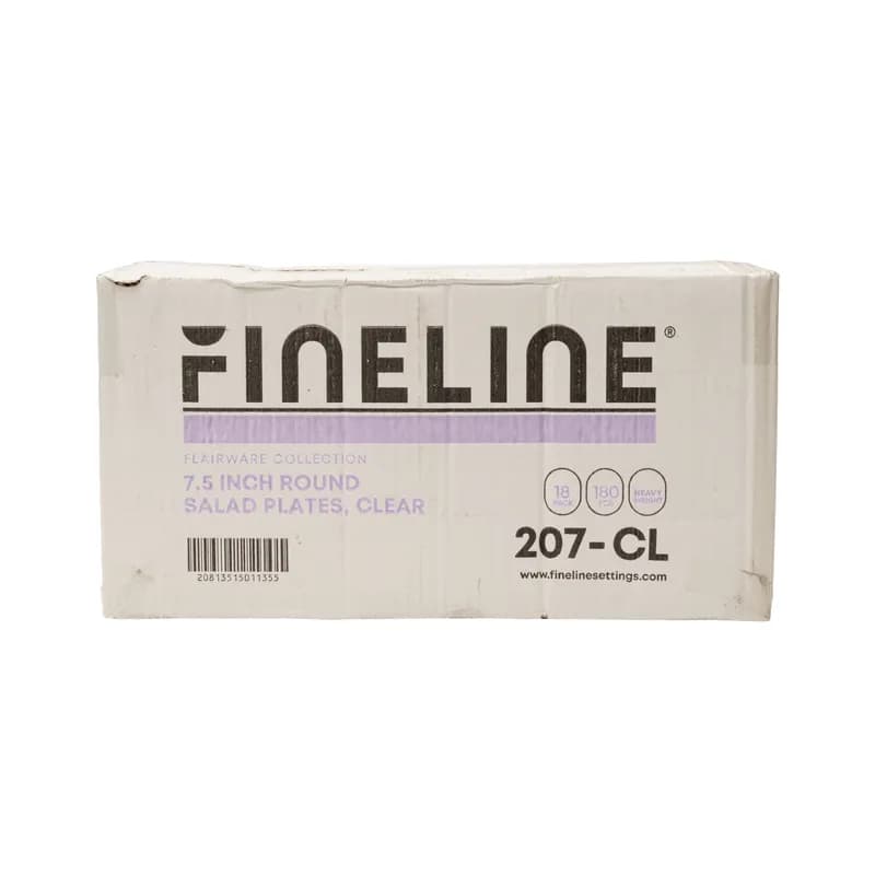 Plate 7.5 IN Plastic Clear Round 180/Case