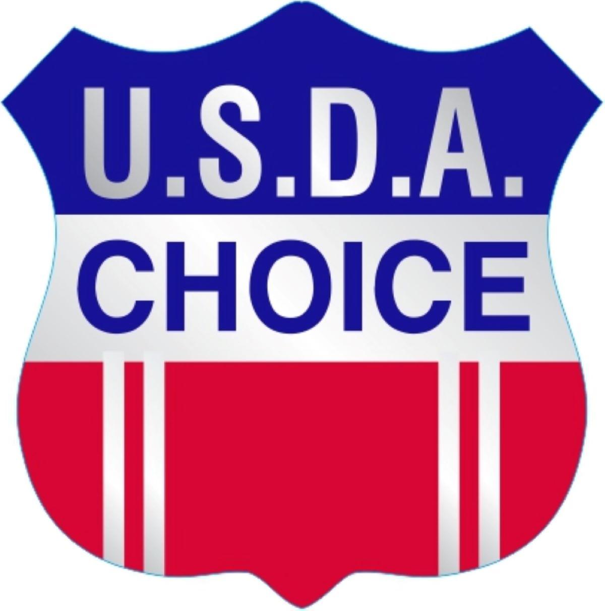 USDA Choice Meat Label 1.3X1.3 IN Red Blue Silver Shield Foil 1000 Count/Roll 25 Rolls/Case 25000 Count/Case