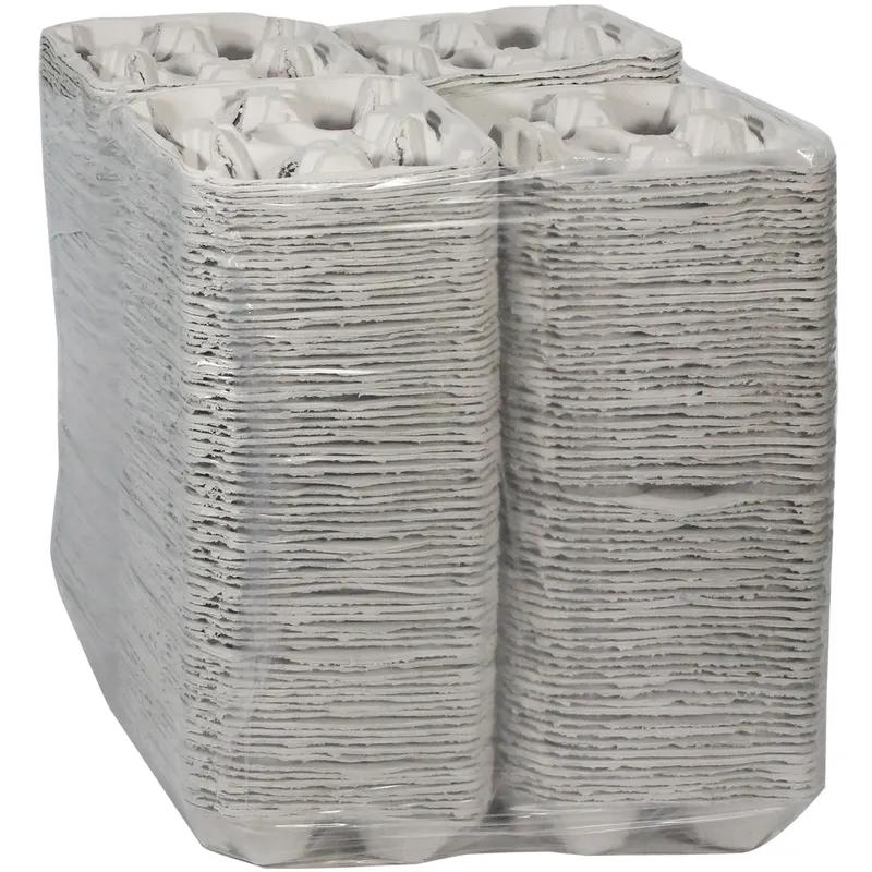 Cup Carrier 2.4X8.6X8.6 IN 4 Compartment Molded Fiber Natural For 8-30 OZ Without Handle Reusable 300/Case