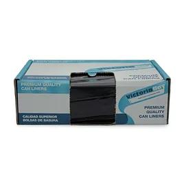 Victoria Bay Can Liner 40-45 GAL Black Plastic 14MIC Roll 25 Count/Pack 10 Packs/Case 250 Count/Case