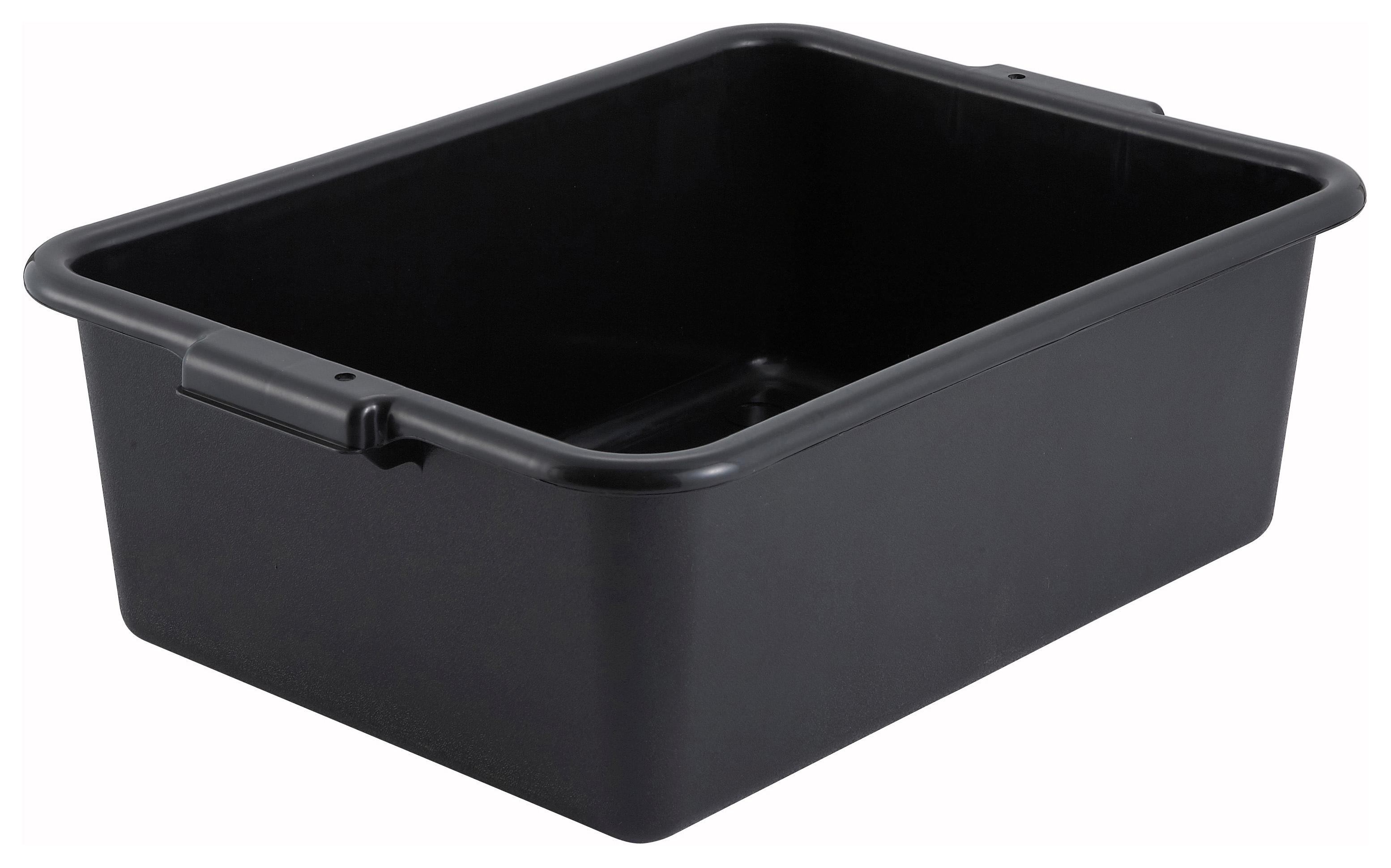 Dish Box 21.5X15X7 IN Black Plastic Standard Weight 1/Each
