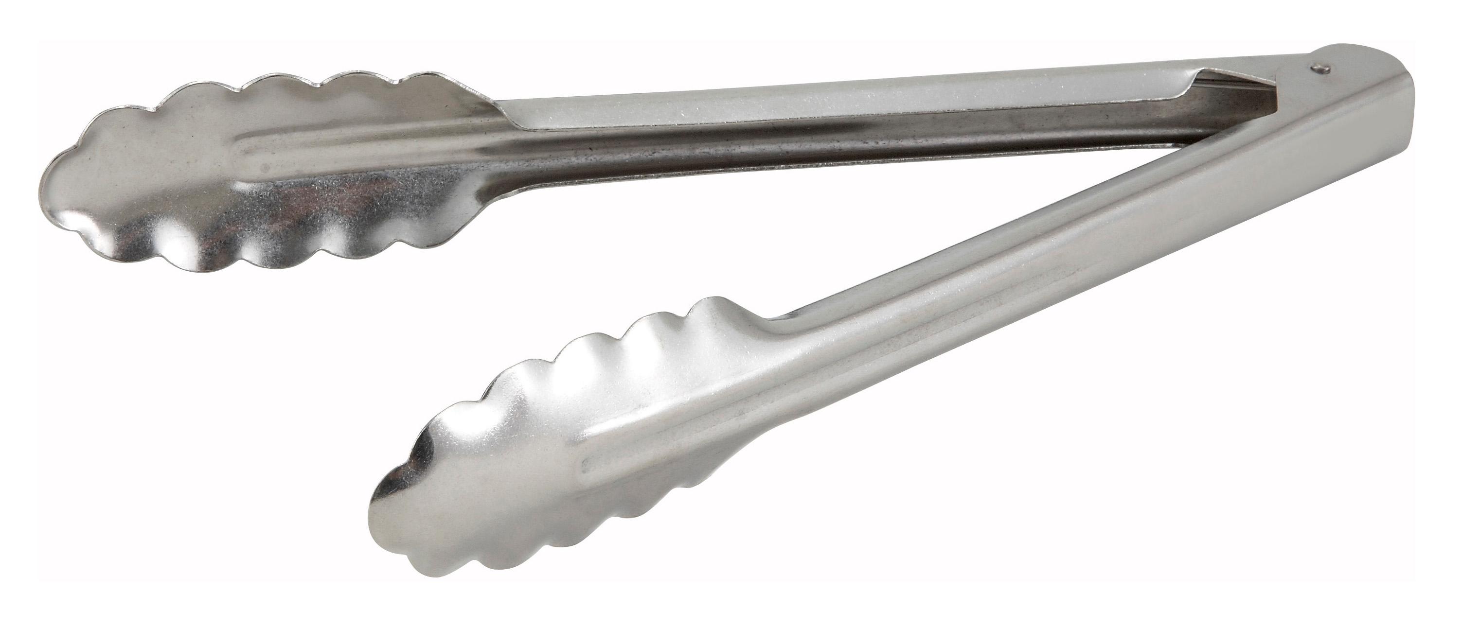 Tongs 9.625X1.5 IN Stainless Steel Utility Heavyweight 1/Each