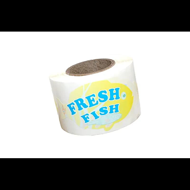 Fresh Fish Meat Label 1.75X3.125 IN Fish 4 Color Process 250 Count/Roll 12 Rolls/Case 3000 Count/Case