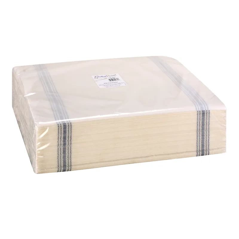 Dinner Napkins 15.5X15.5 IN Black White Dishtowel Print Ultra PLY 750/Case