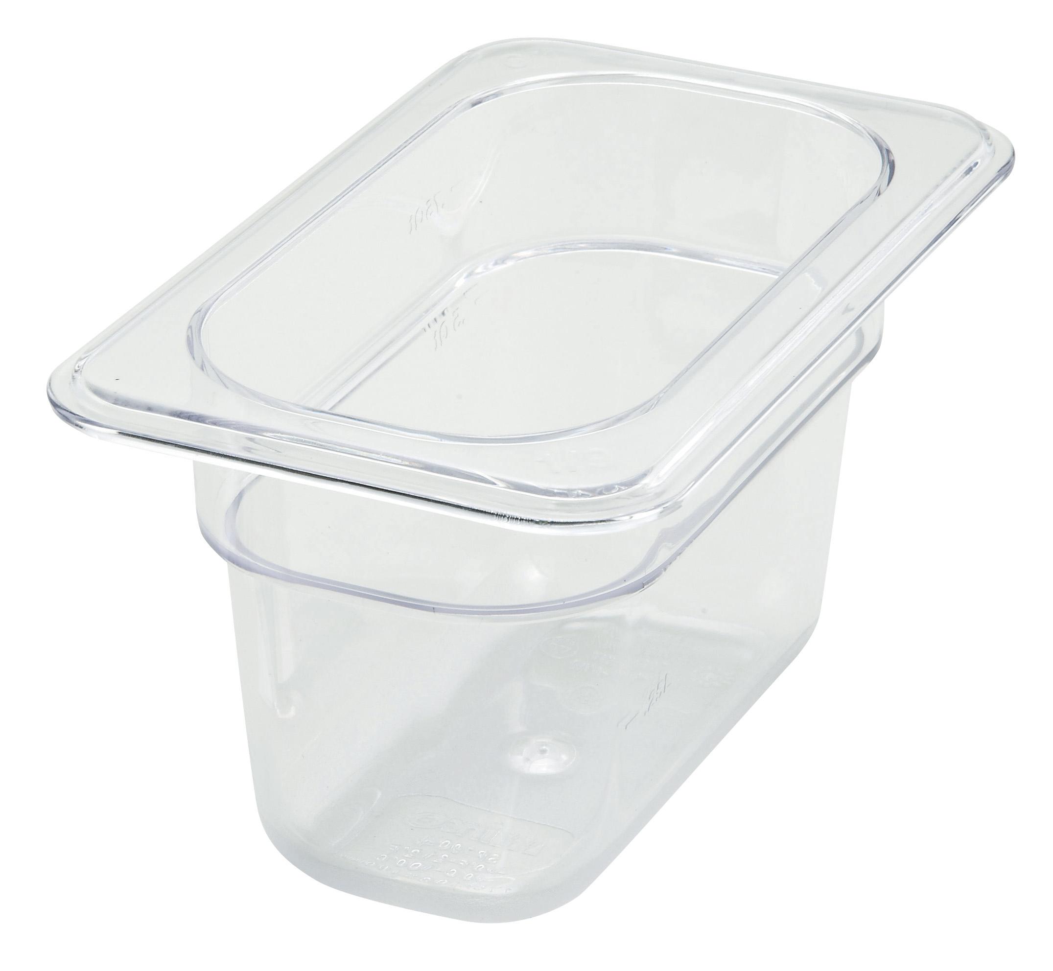 Food Pan 1/9 Size 6.9375X4.25X4 IN Rectangle Plastic 1/Each