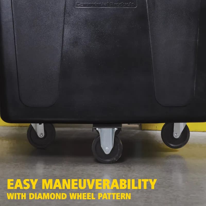 Cube Truck 44.49X31.50X37.00 IN 20 Cubic Foot Black Plastic FDA Approved 1/Each