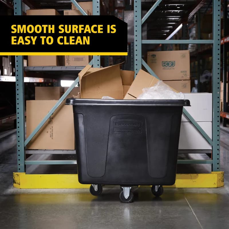 Cube Truck 44.49X31.50X37.00 IN 20 Cubic Foot Black Plastic FDA Approved 1/Each