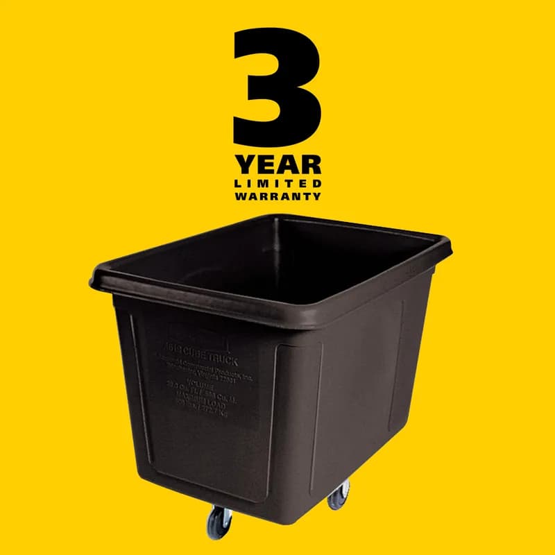 Cube Truck 44.49X31.50X37.00 IN 20 Cubic Foot Black Plastic FDA Approved 1/Each