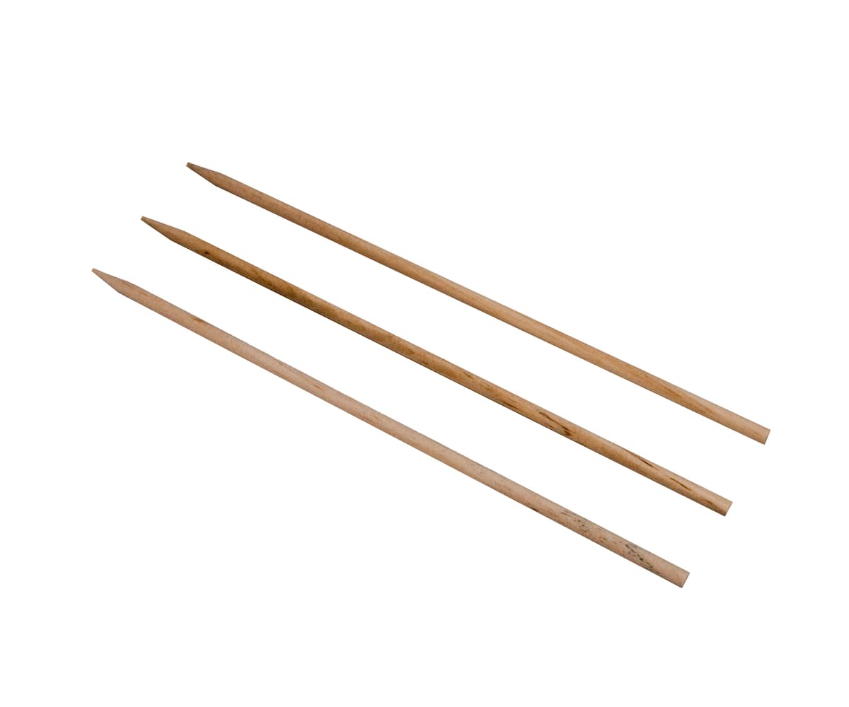 Food Skewer 8.5 IN Wood Round Assorted Brown Thick 1000 Count/Pack 5 Packs/Case 5000 Count/Case