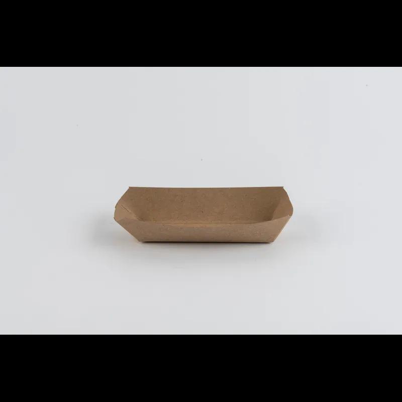 Hot Dog Food Tray 7X3.25X1.5 IN Clay-Coated Kraft Board Kraft Closed End 1000/Case