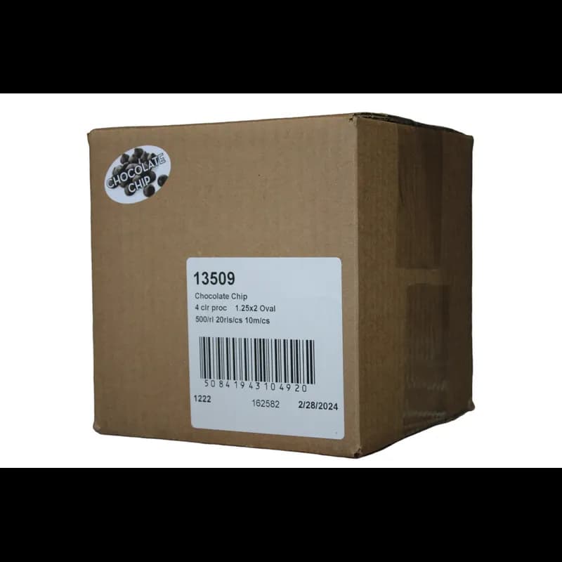 Chocolate Chip Bakery Flavor Label 1.25X2 IN Oval 4 Color Process 500 Count/Roll 20 Rolls/Case 10000 Count/Case