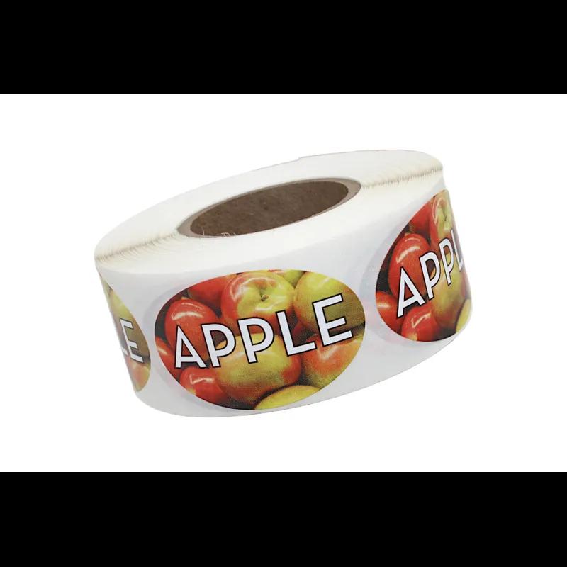 Apple Bakery Flavor Label 1.25X2 IN Oval 1000/Roll