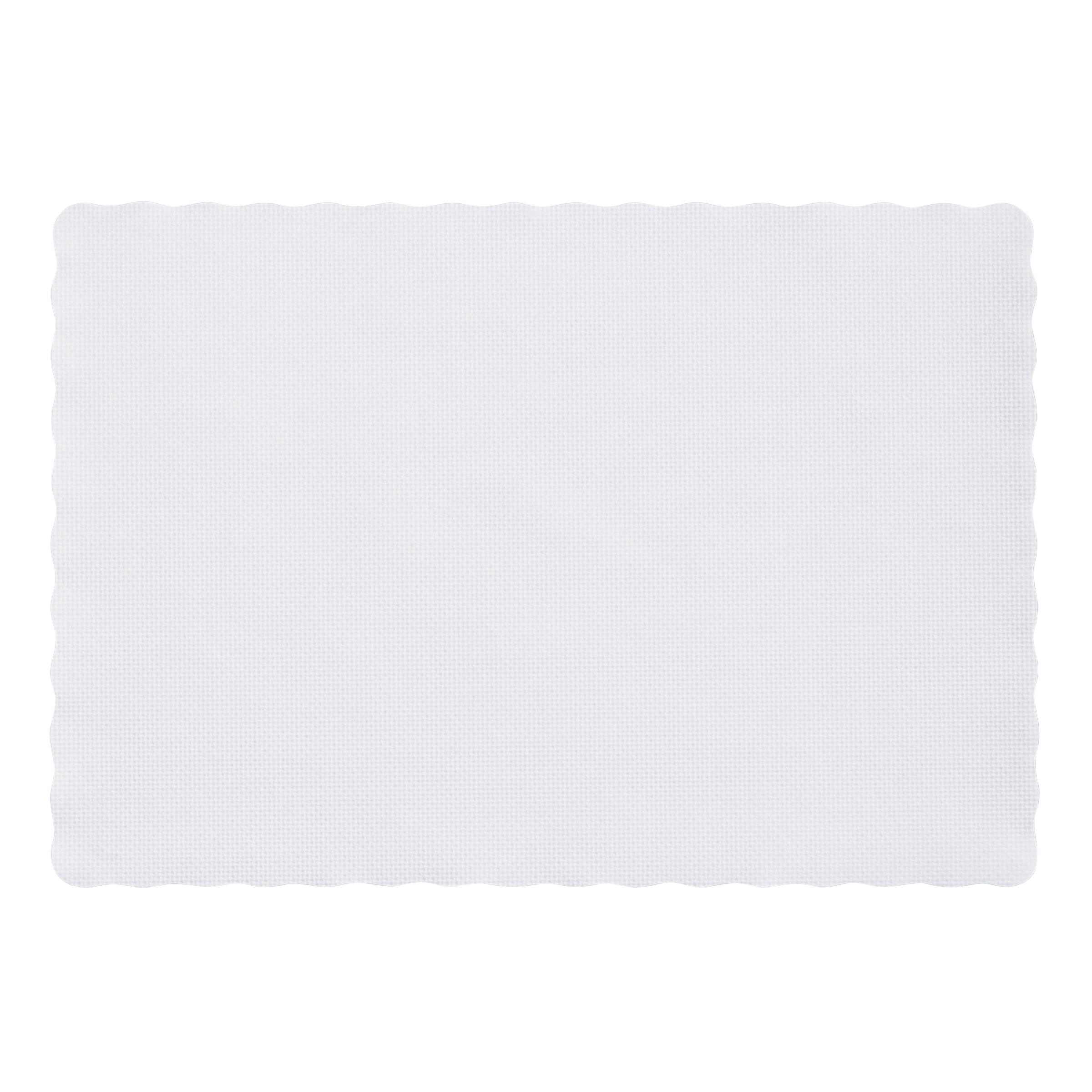 Placemat 10X14 IN White Paper Scalloped 1000/Case