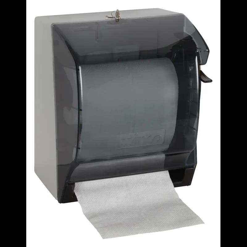 Paper Towel Dispenser Plastic Black Lever Dispensed 1/Each
