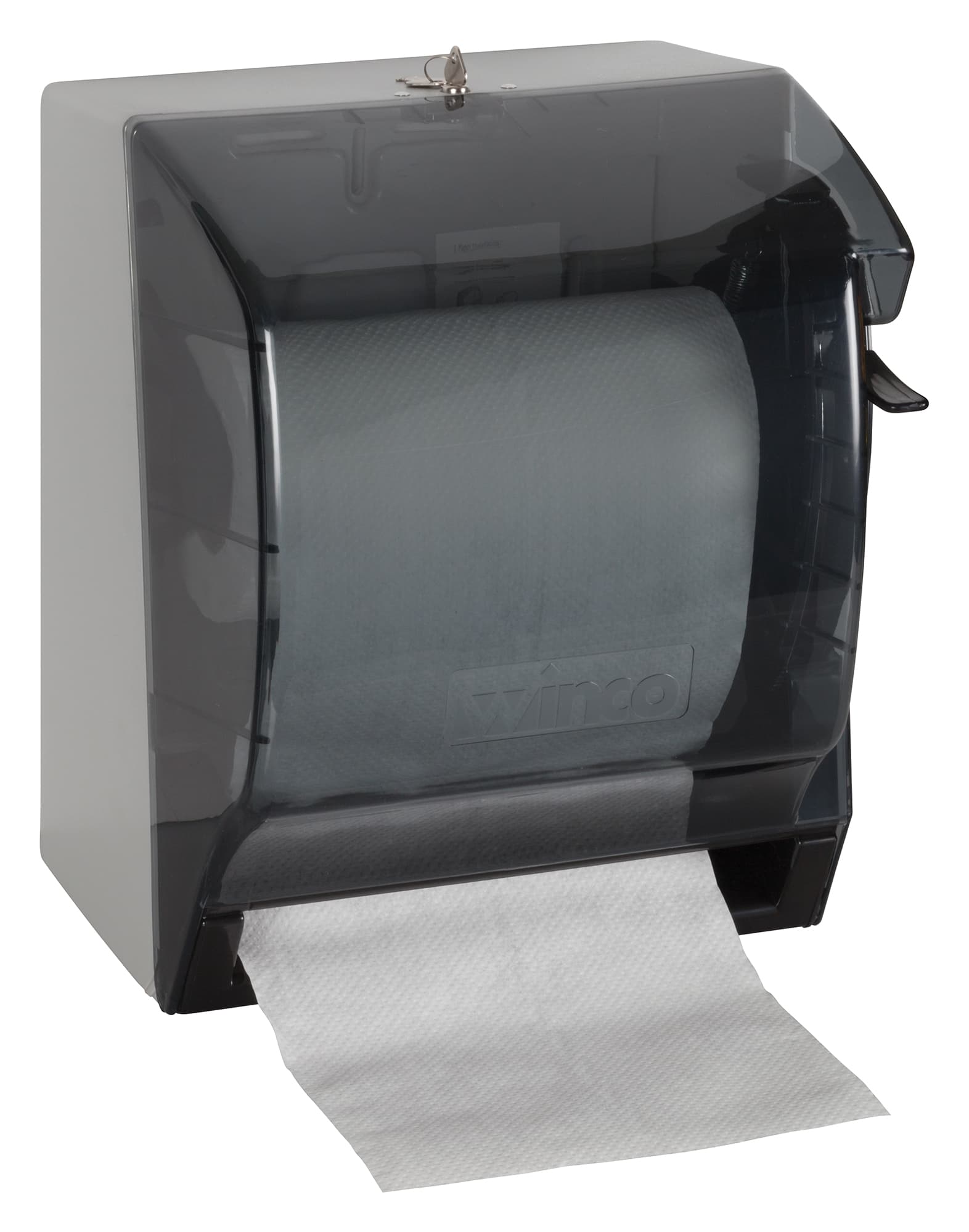 Paper Towel Dispenser Plastic Black Lever Dispensed 1/Each