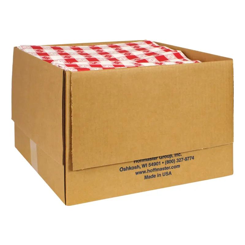 Table Cover 54X108 IN Paper Poly Blend Red White Gingham 25/Case