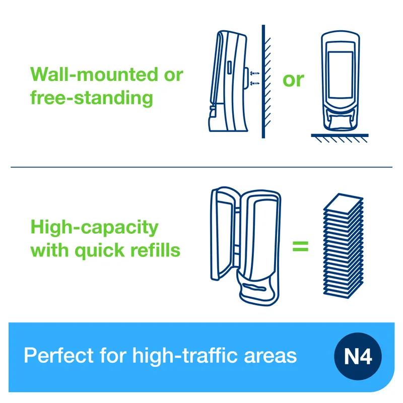 Tork Xpressnap® Napkin Dispenser 9.25X9.25X24.5 IN Red Plastic Stand 1/Case