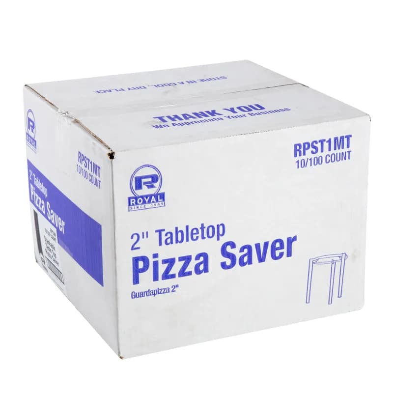 Pizza Saver & Box Stack 2 IN White Plain 100 Count/Pack 10 Packs/Case 1000 Count/Case
