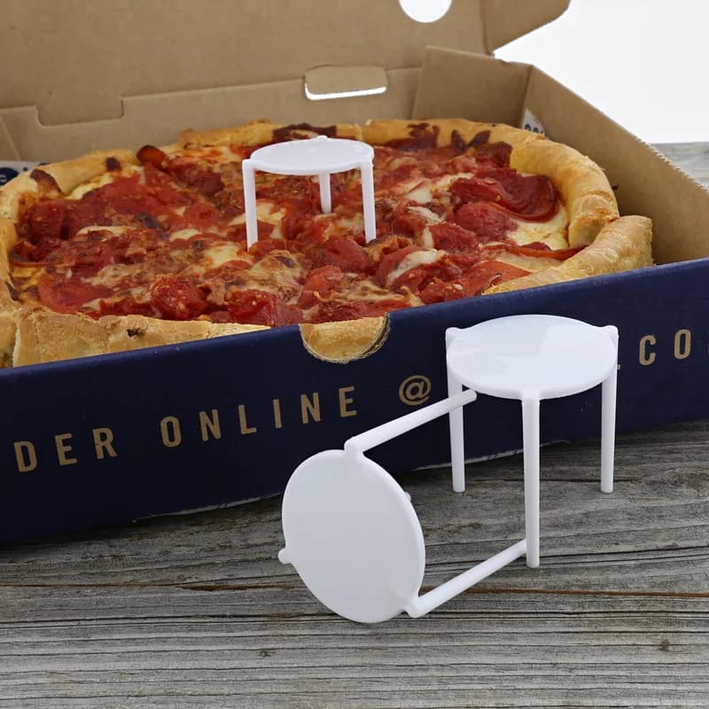 Pizza Saver & Box Stack 2 IN White Plain 100 Count/Pack 10 Packs/Case 1000 Count/Case