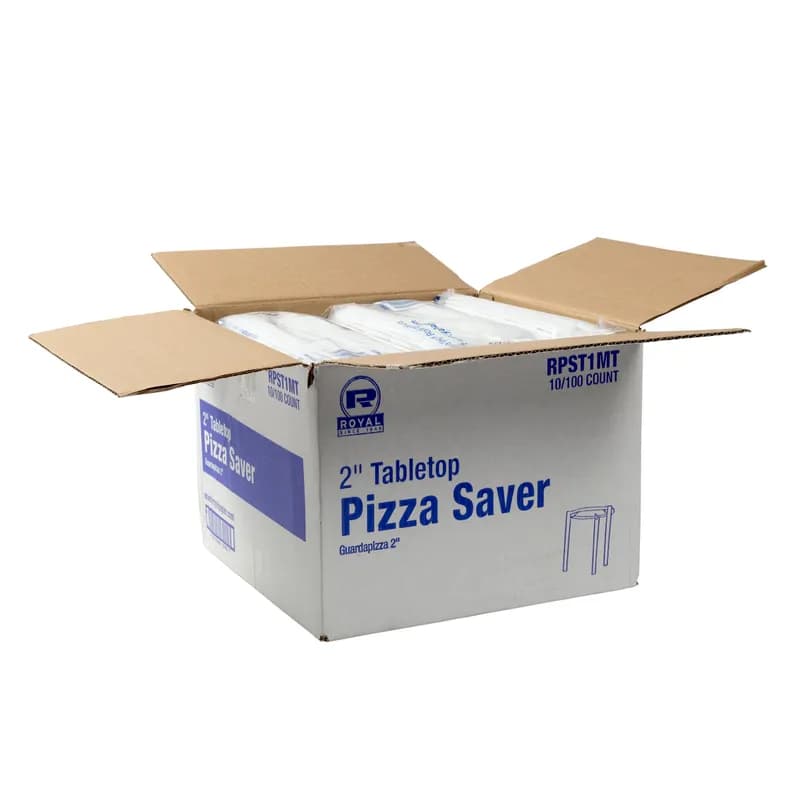 Pizza Saver & Box Stack 2 IN White Plain 100 Count/Pack 10 Packs/Case 1000 Count/Case