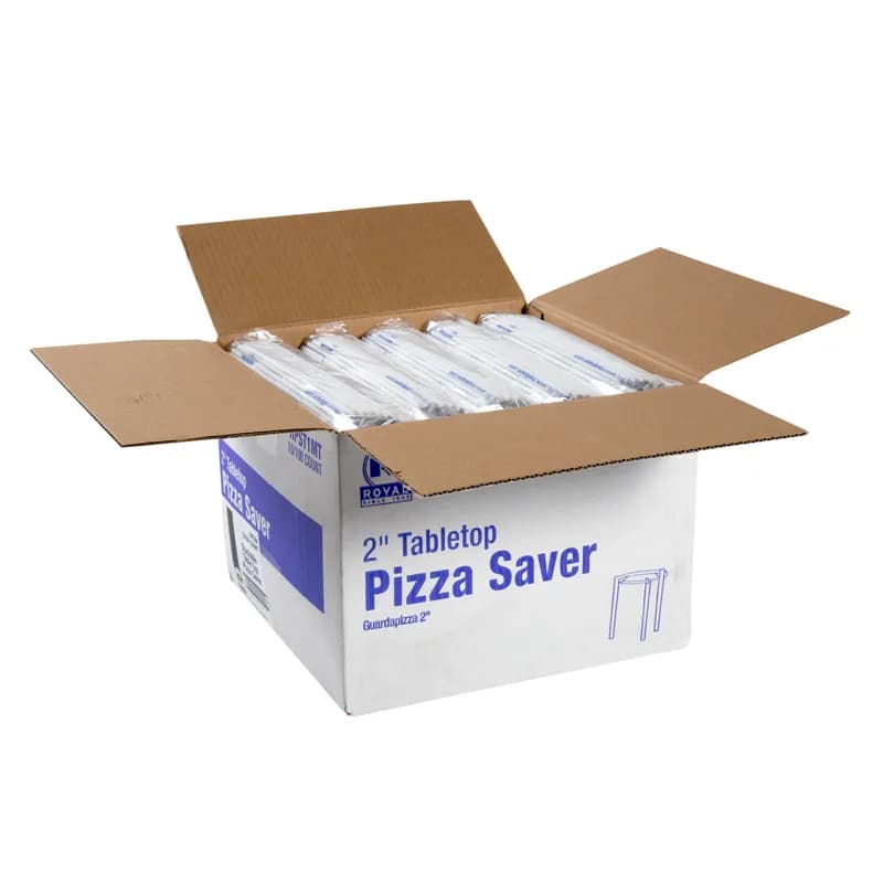Pizza Saver & Box Stack 2 IN White Plain 100 Count/Pack 10 Packs/Case 1000 Count/Case