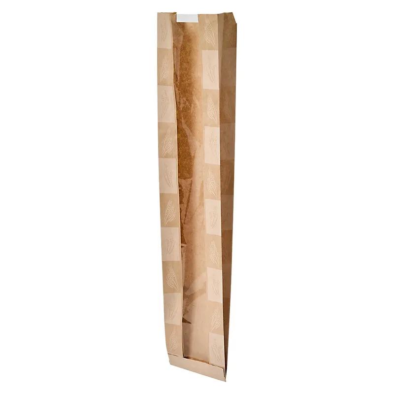 Bagcraft® EcoCraft Dubl Panel® Baguette Bread Bag 4.5X2X24 IN Paper Kraft Artisan With Window 500/Case