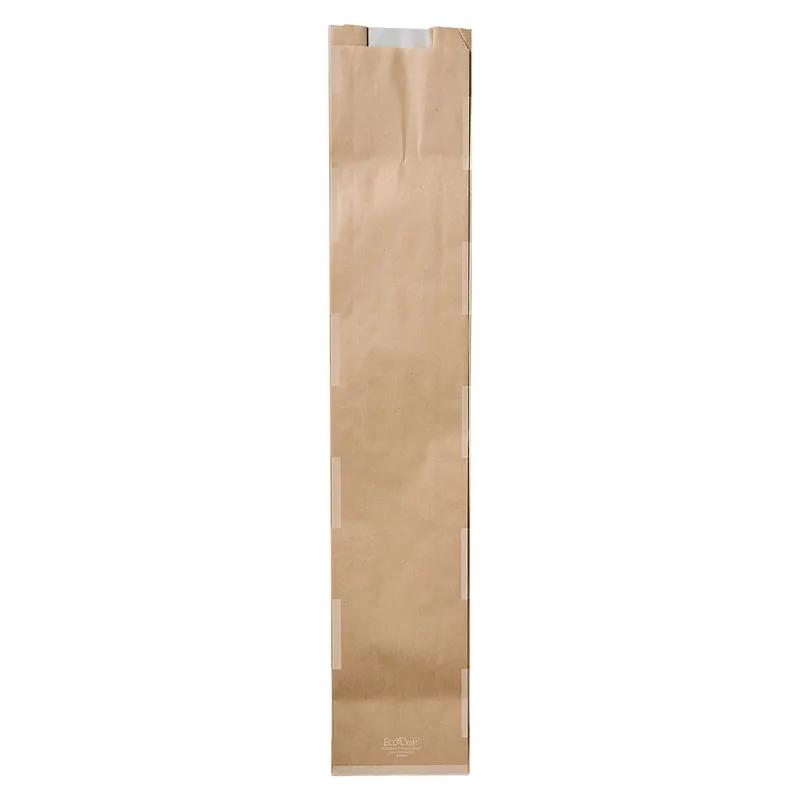 Bagcraft® EcoCraft Dubl Panel® Baguette Bread Bag 4.5X2X24 IN Paper Kraft Artisan With Window 500/Case