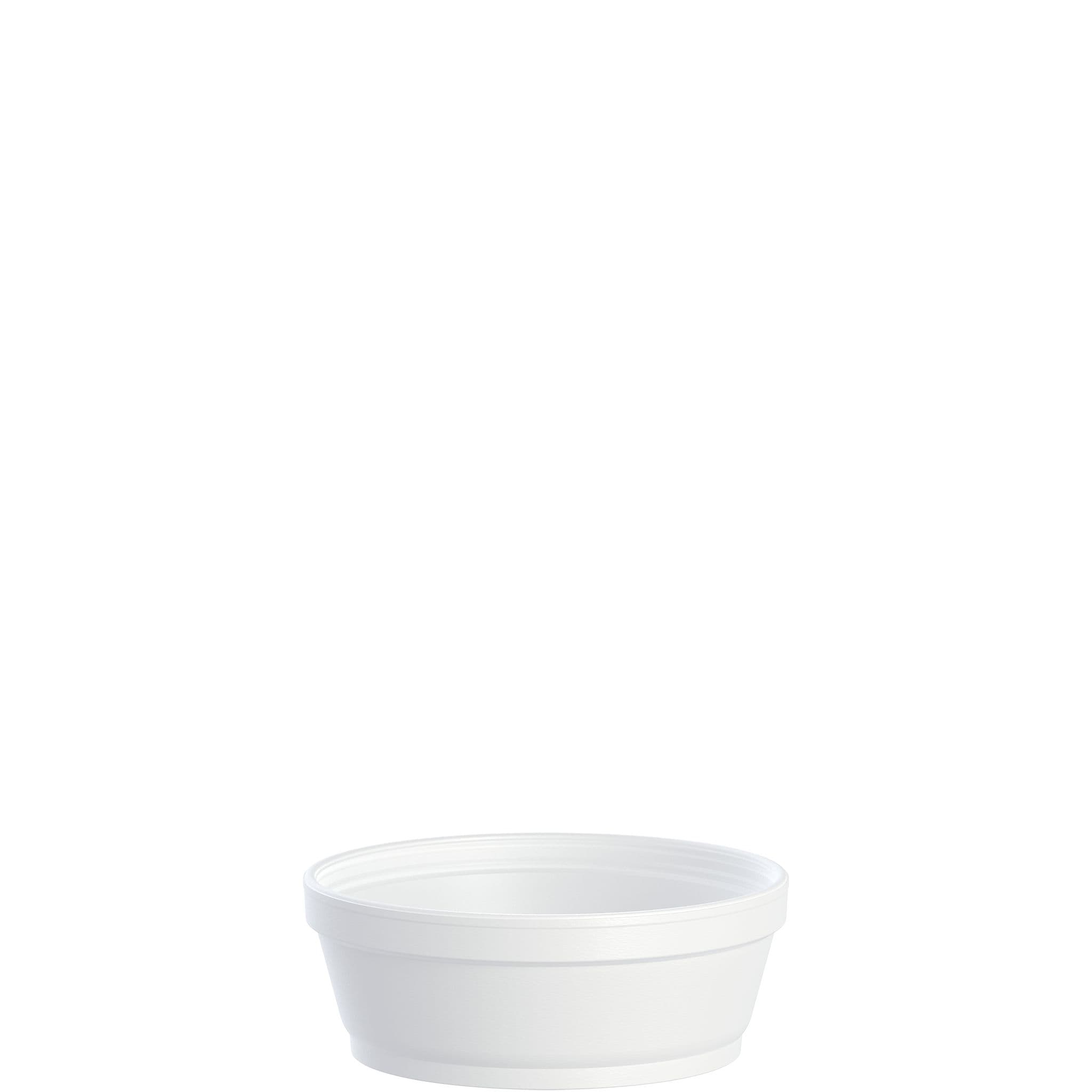Dart® J Cup® Food Container Base 8 OZ EPS White Squat Insulated 25 Count/Pack 20 Packs/Case 500 Count/Case