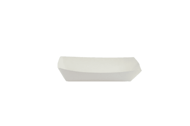 Hot Dog Food Tray 7X3.25X1.5 IN Paper White Rectangle 1000/Case